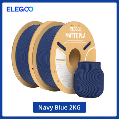 ELEGOO Matte PLA Filament 1.75mm 1KG – +/-0.02mm Accuracy, Cardboard Spool
