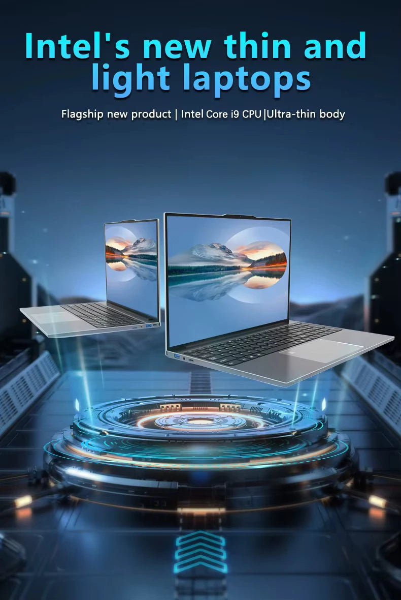 Ultra Slim Laptop 15.6" — Intel i9-9900U, 16GB RAM, Up to 2TB SSD, Fingerprint Unlock, Windows 11 Pro