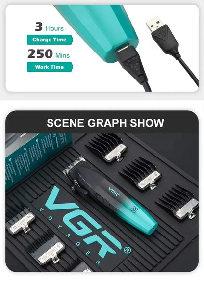 VGR Professional Hair Clipper | V-003 V-906 V-308 | Metal Body | Barber & Beard Trimmer