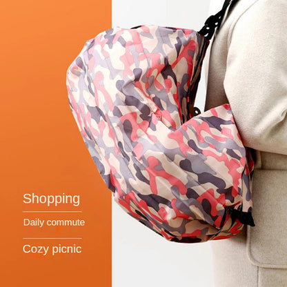 Foldable Nylon Shopping Bag with Handle – Large Capacity