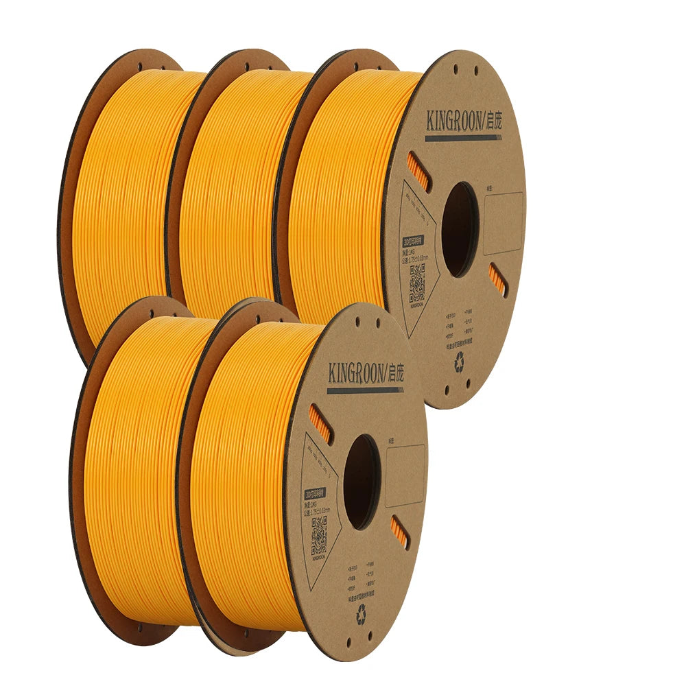 KINGROON PLA Filament 1.75mm – 5 or 10 Rolls, Mixed Colors, No Bubble