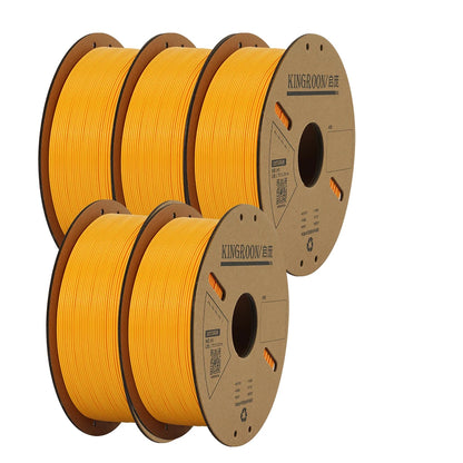 KINGROON PLA Filament 1.75mm – 5 or 10 Rolls, Mixed Colors, No Bubble