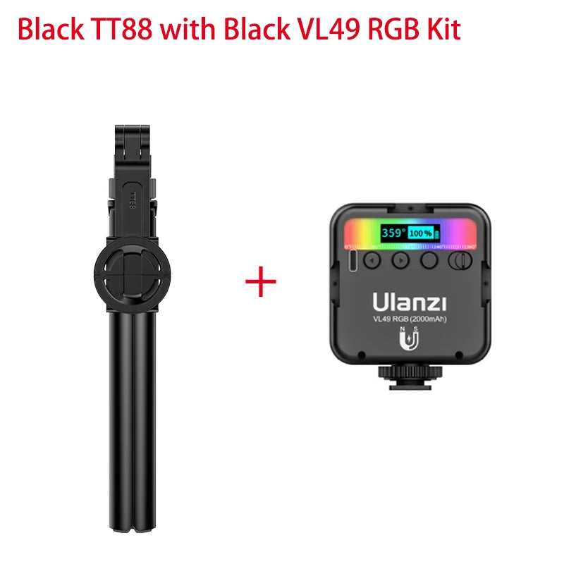 Ulanzi TT88 1.44M Overhead Selfie Stick Tripod – Magnetic Clamp, Wireless Remote, for Vlog & Live