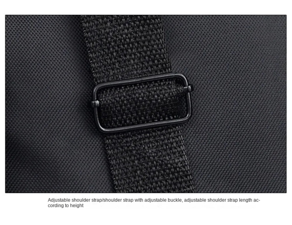 Waterproof Laptop Briefcase Bag – 15", 15.6", 17", Nylon, Dual Zipper, Shoulder Strap
