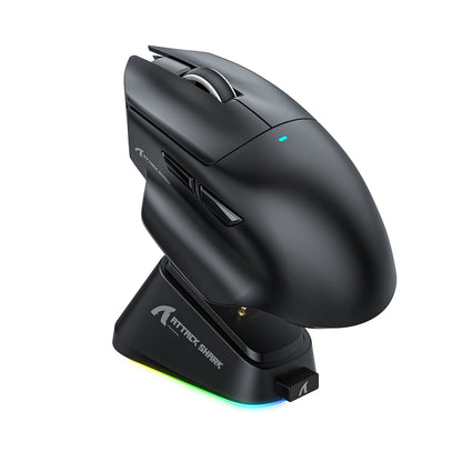 Attack Shark V6 Tri-mode Gaming Mouse – 25000 DPI, RGB, Magnetic Charging, Logitech Dual-Layer Feet