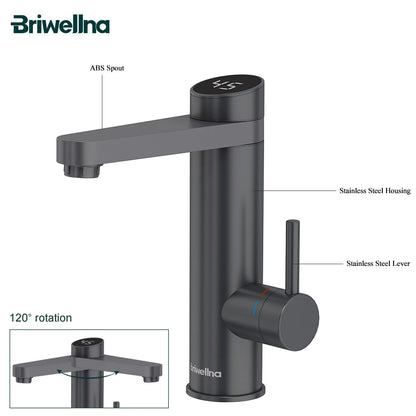 Briwellna 2-in-1 Instant Electric Water Heater Faucet | 3300W | 220V | Kitchen & Bathroom | CE Certified | EU Plug