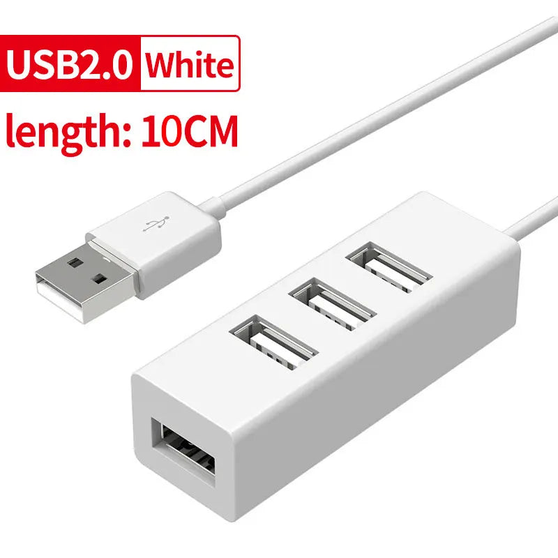 USB 2.0 Hub – Multi-Port USB Splitter for PC, Laptop & Mac