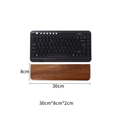 Walnut Wood Mechanical Keyboard Wrist Rest — Ergonomic Palm Pad, 87/98/104/108 Key