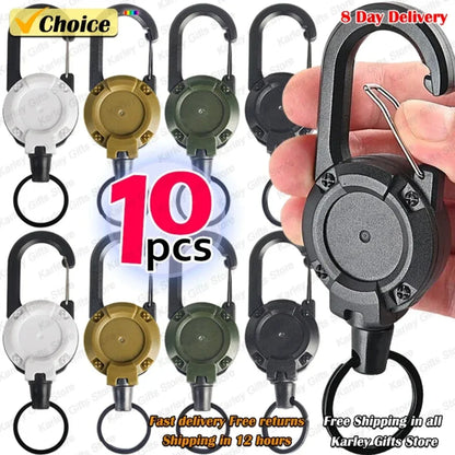 Heavy Duty Retractable ID Badge Reel with Carabiner