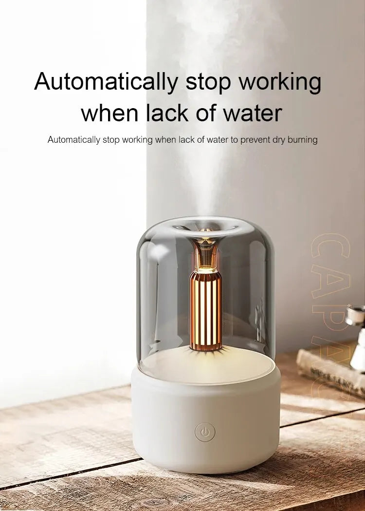 KINSCOTER USB Aroma Diffuser – Portable Air Humidifier, Essential Oil Night Light, Cold Mist Maker for Bedroom & Gift