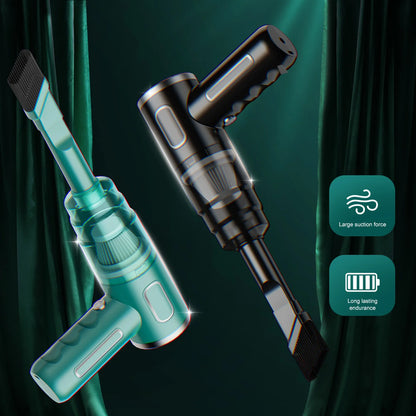 Portable wireless car vacuum cleaner by R.E.D. Shopping, mini handheld device with HEPA filter for quick cleaning.