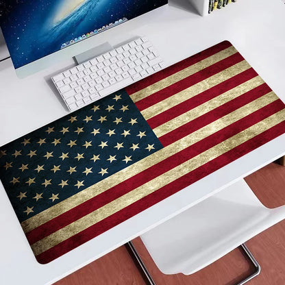 USA Flag XXL Extended Gaming Mouse Pad – 900x400mm Anti-Slip Desk Mat for Keyboard & Mouse