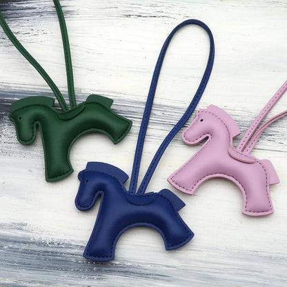 Pony Bag Charm | PU Leather Luggage & Car Pendant | Travel Accessory