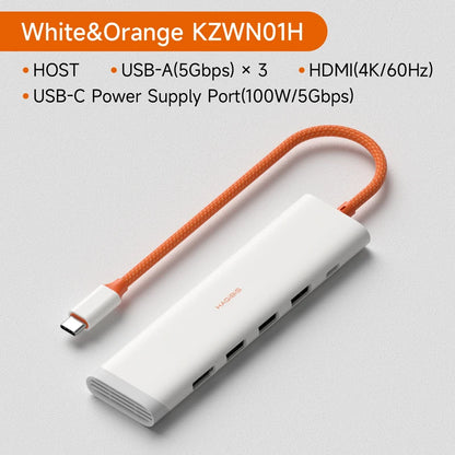 Hagibis USB-C Hub Multiport | 4K HDMI | RJ45 Ethernet | Heat Dissipation | MacBook & Laptops