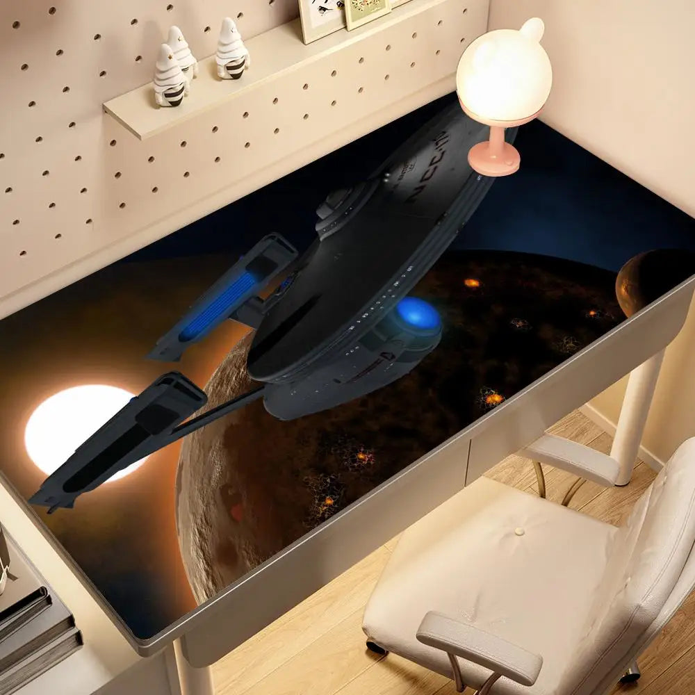 XXL Gaming Mouse Pad – Sci-Fi Space Design, Non-Slip Rubber Base