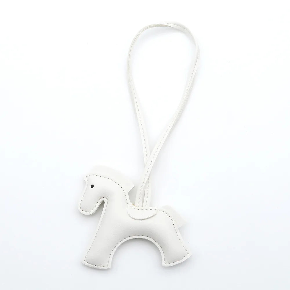 Pony Bag Charm | PU Leather Luggage & Car Pendant | Travel Accessory