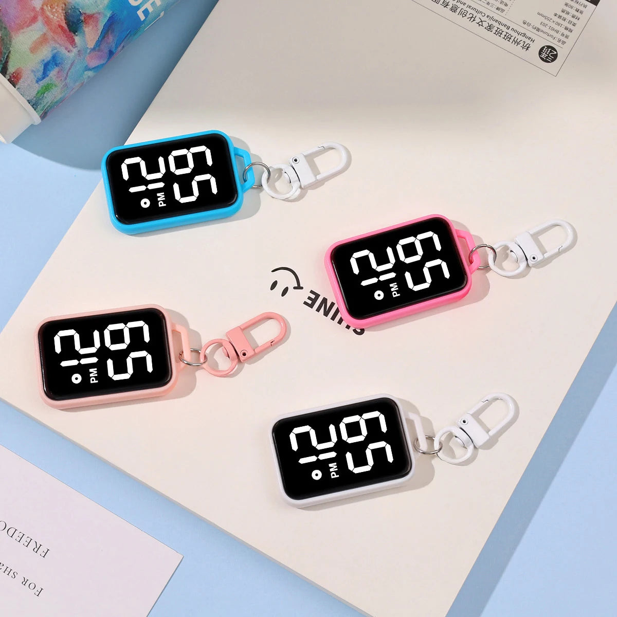 LED Keychain Pocket Watch | Digital Display for Students & Kids