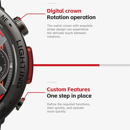 Imosi Outdoor Smart Watch with Flashlight – Sport Fitness Tracker, Blood Pressure, IP67