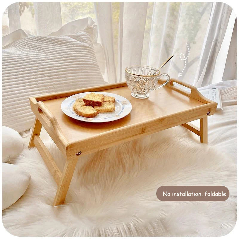 Wood Laptop Bed Tray Table | Adjustable Riser | Portable Lap Desk Stand | Cooling Holder for Bed & Sofa