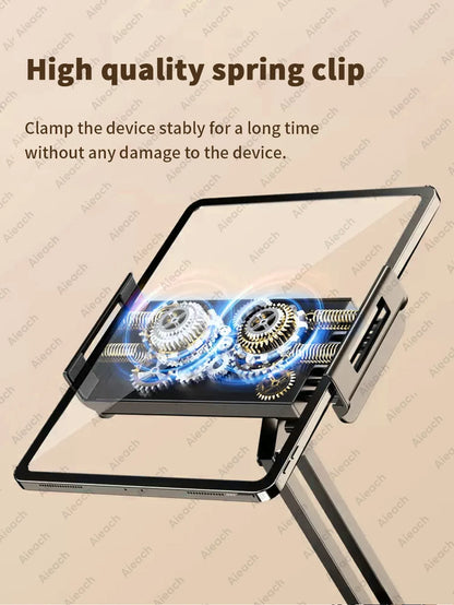 AIEACH 360° Rotating Bed Tablet Stand – 90cm Metal Arm, Fits 4.7–12.9" Phones & Tablets