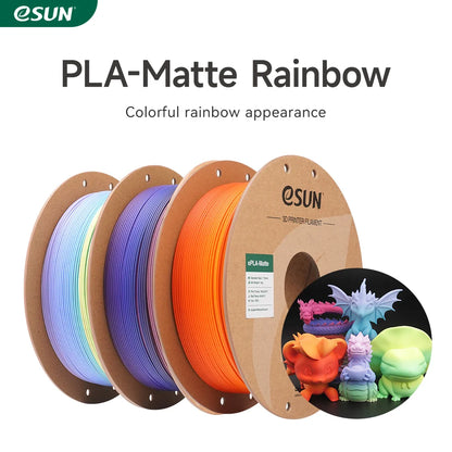 eSUN Rainbow Matte PLA Filament 1.75mm 1KG – For Bambu Lab & FDM Printers