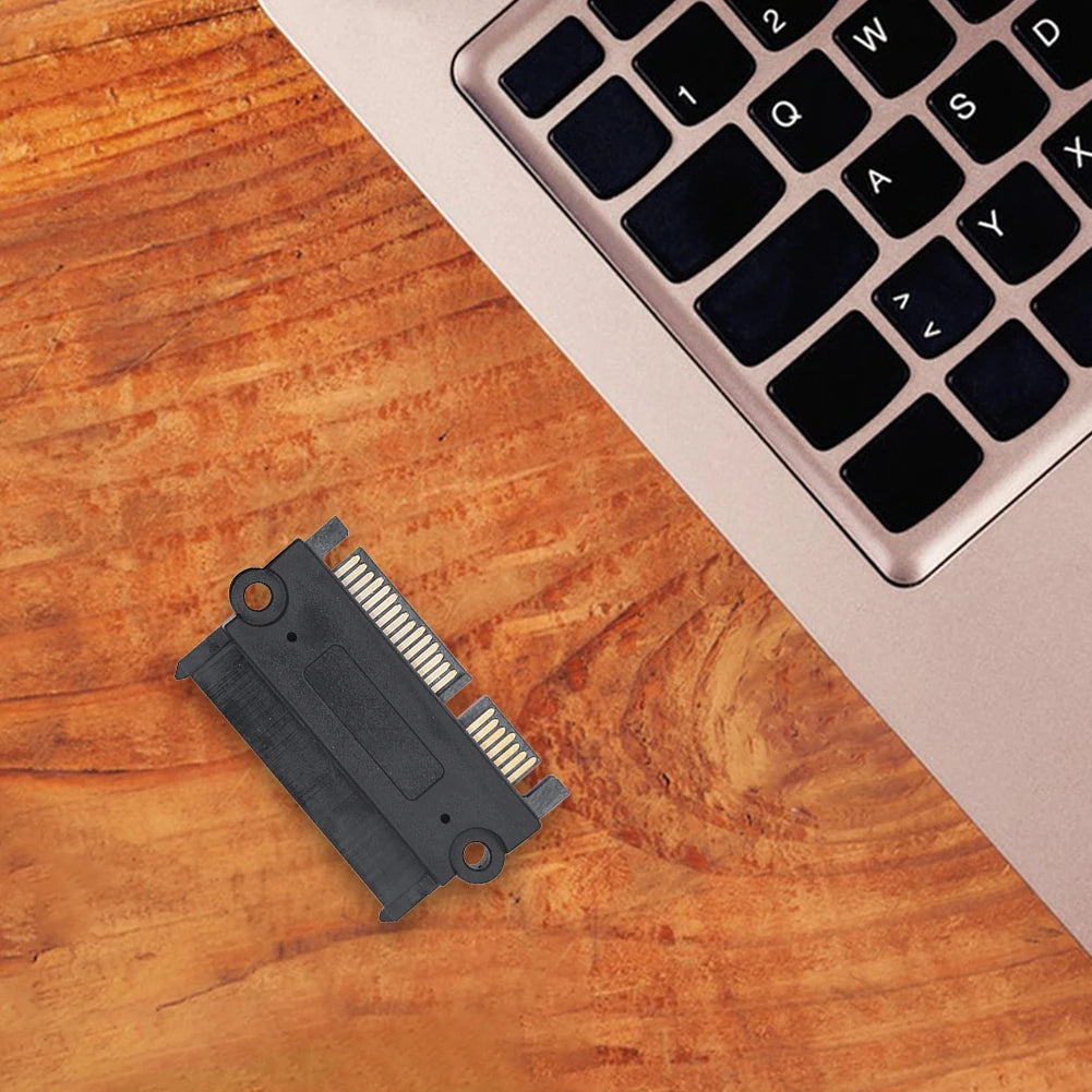 SATA 22-Pin Male to Female Adapter – Power & Data Converter