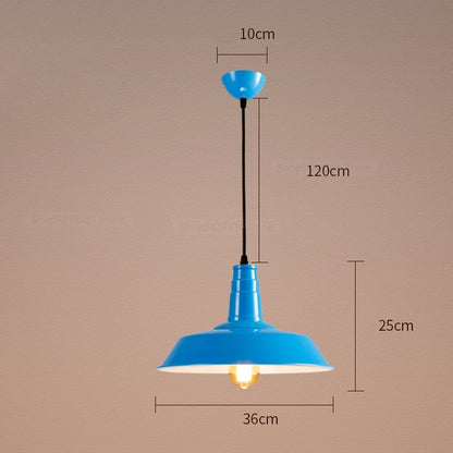 Nordic Industrial Retro Pendant Light – E27 Vintage Loft Bar Cafe Lamp