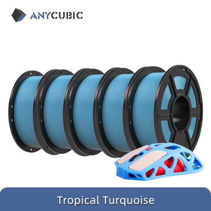 ANYCUBIC PLA 3D Printer Filament – 5KG / 1.75mm, Eco-Friendly, EU & US Warehouse, For Kobra S1C / K3C