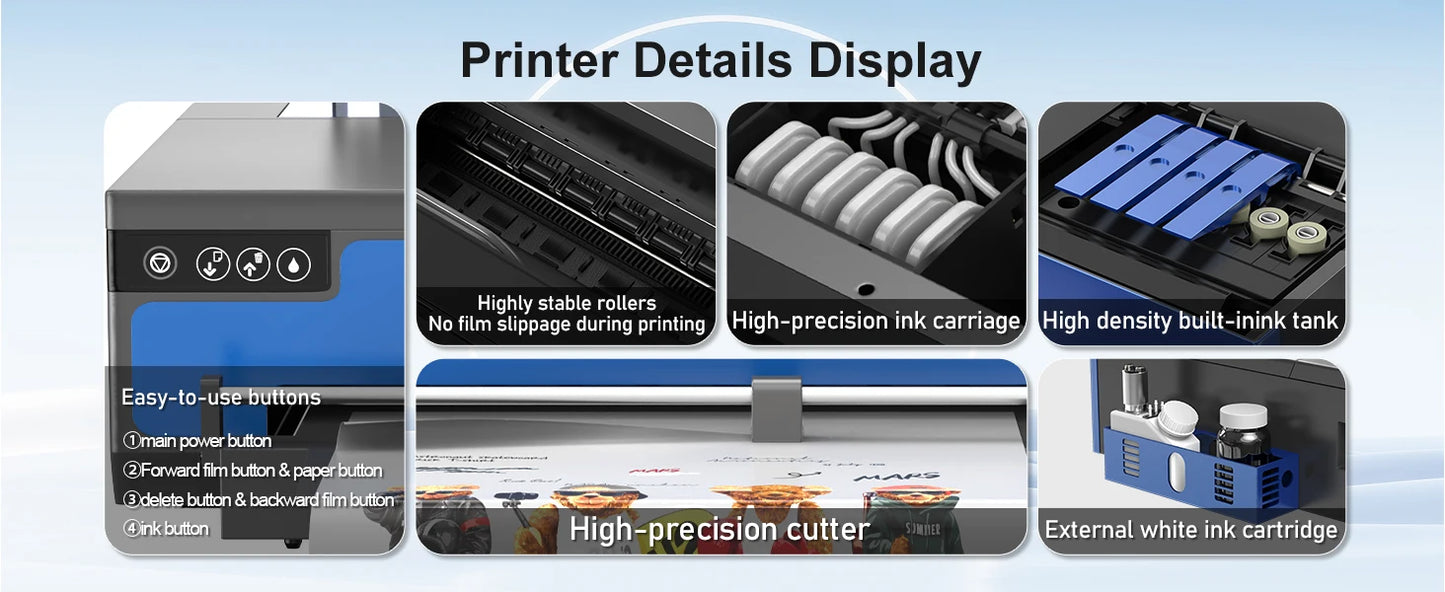 A3 XP600 DTF Printer with Roll Feeder – Direct to Film T-Shirt Printing Machine