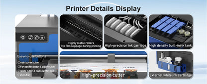 A3 XP600 DTF Printer with Roll Feeder – Direct to Film T-Shirt Printing Machine