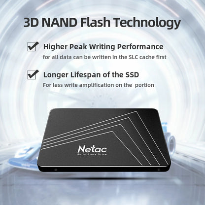 Netac 2.5" SATA3 SSD | 128GB to 2TB | Internal Solid State Drive | Laptop & PC Upgrade