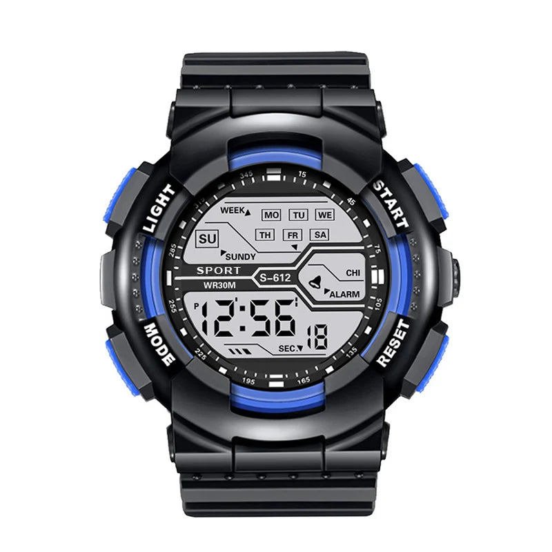 Men's Military Digital LED Sport Watch – Large Screen, Waterproof, Luminous Outdoor Wristwatch
