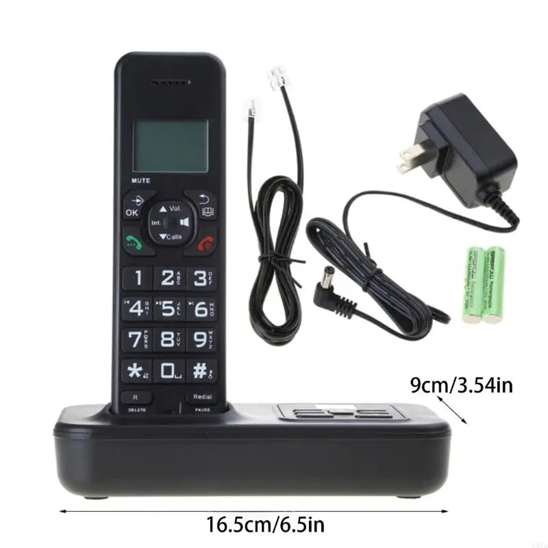 D1002B Cordless Phone with Answering Machine – Caller ID, Backlight LCD, Rechargeable