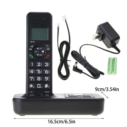 D1002B Cordless Phone with Answering Machine – Caller ID, Backlight LCD, Rechargeable