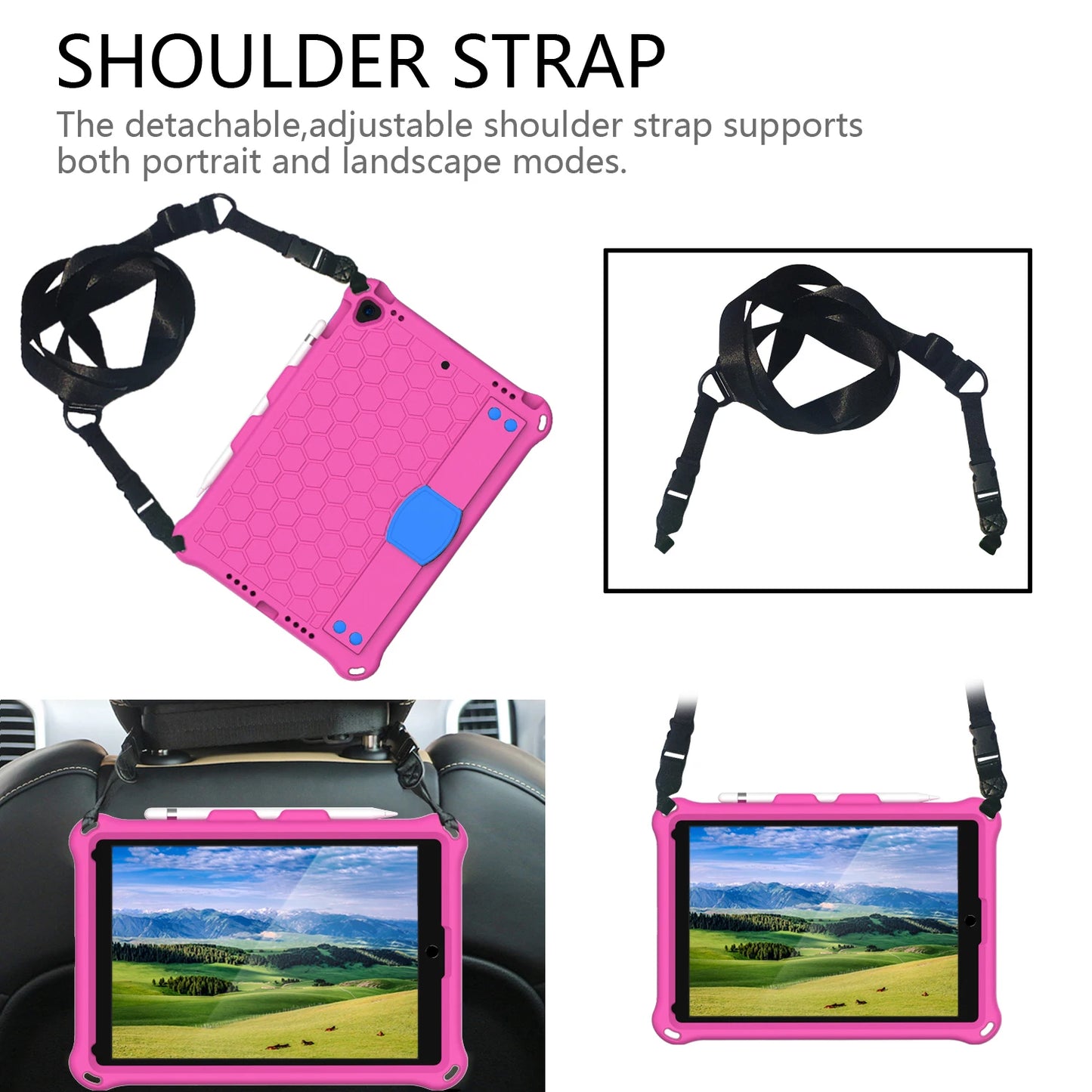 Shockproof iPad Case with Hand Strap & Stand – Fits iPad 10.9, Pro 11, Mini, Air & More