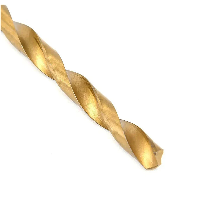13/16-Piece HSS Titanium Coated Drill Bit Set – 1/4" Hex Shank 1.5–6.5mm
