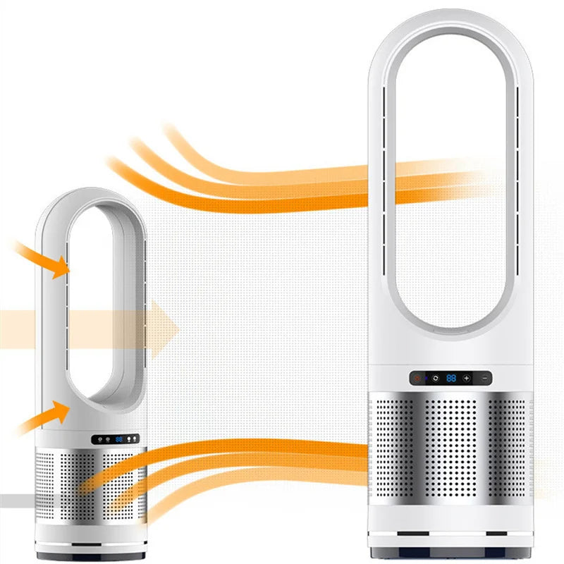 46-Inch Smart Standing Tower Fan – Hot & Cold Wind, Remote Control, Silent Air Circulator