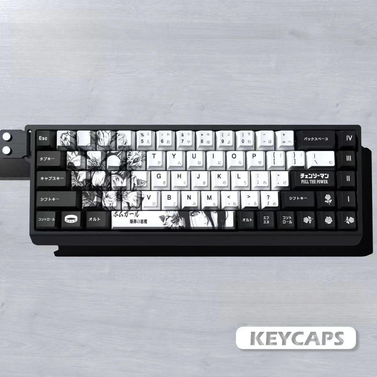 Chainsaw Man Anime Keycaps – PBT Dye-Sub, Cherry Profile, 74–140 Keys, for Mechanical Keyboard