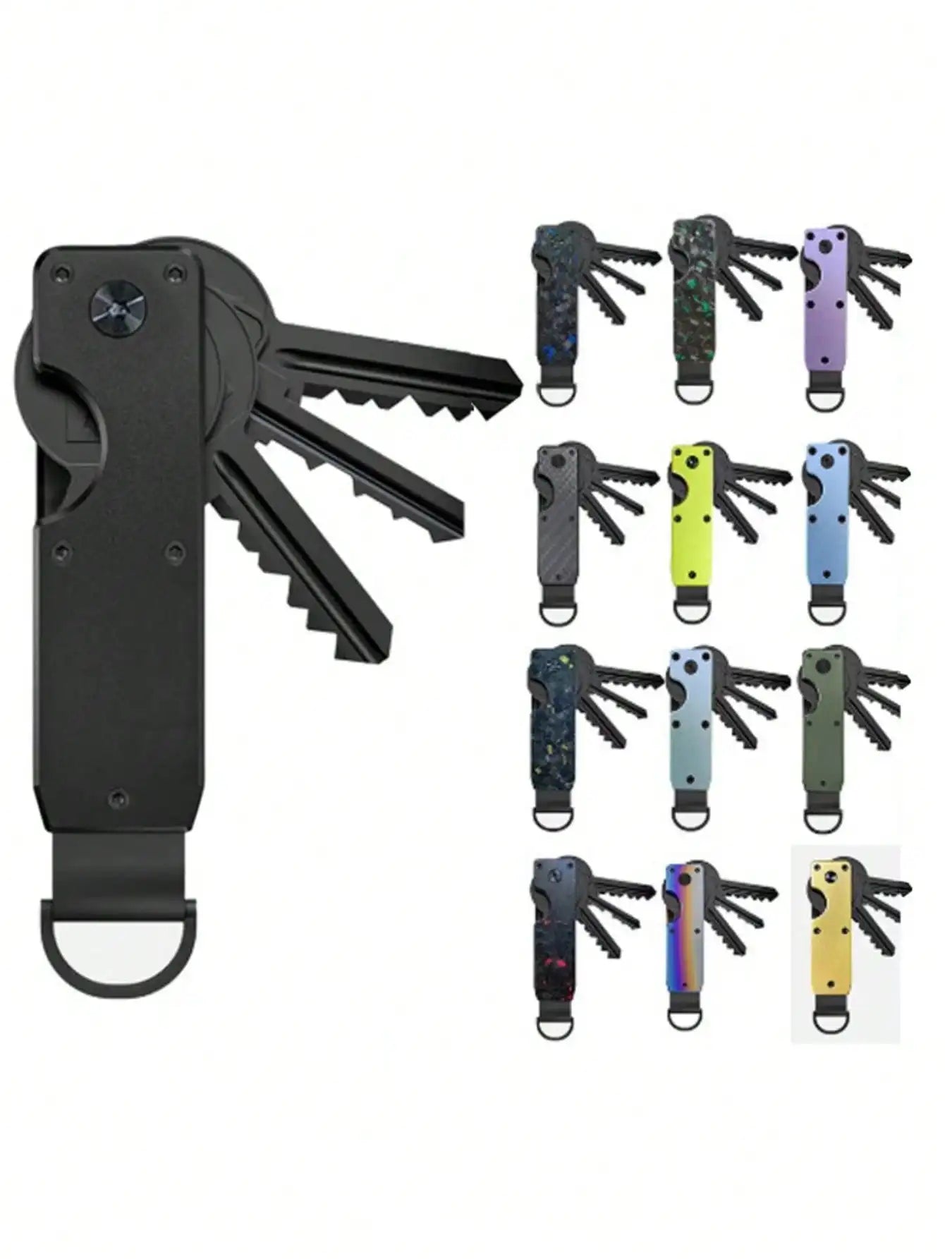 Aluminum Alloy Key Organizer – Compact EDC Keychain