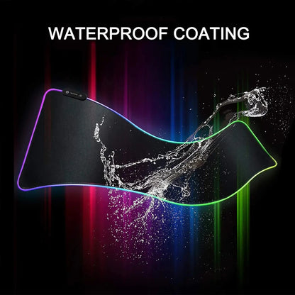 RGB LED Gaming Mouse Pad – Resident Evil Design, Glowing Rubber Mousepad for PC Gamer