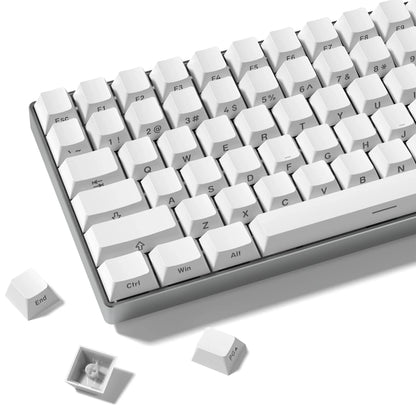 Cherry Profile PBT Keycaps 133+ Keys – White Side-Printed Shine-Through for MX Switches