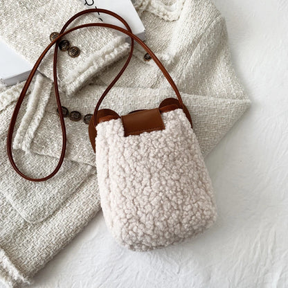 Corduroy Elephant Phone Bag – Luxury Bucket Shoulder Purse for Women
