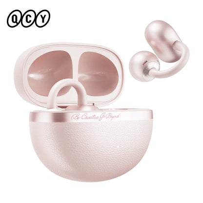 QCY Crossky C50 Open-Ear Clip-On Wireless Earbuds – Bluetooth 6.0, 4 AI Mics, Bass Boost, 60Hrs