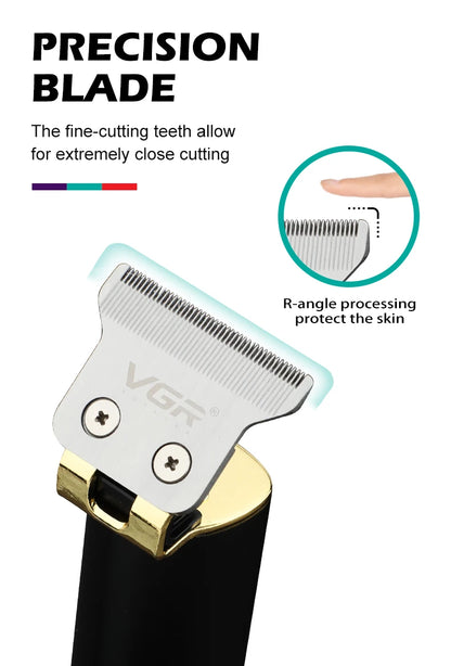 VGR T9 Hair Clipper V-009 – Professional Rechargeable Cordless Beard Trimmer & Haircut Machine for Men