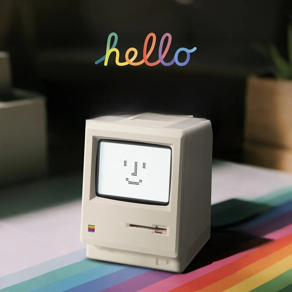 Retro Macintosh Alarm Clock – Classic Desktop Ornament with Digital Clock Design