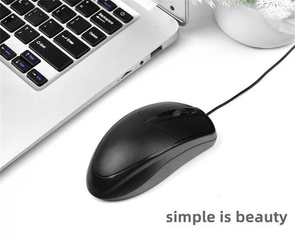 Optical USB Wired Computer Mouse – Ergonomic Design for Gaming, Office & Home