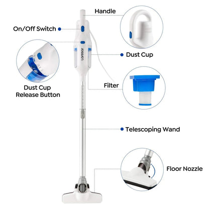 Laresar L3 cordless vacuum cleaner by R.E.D. Shopping with 400W power, 20Kpa suction, washable HEPA filter, and pet hair removal.
