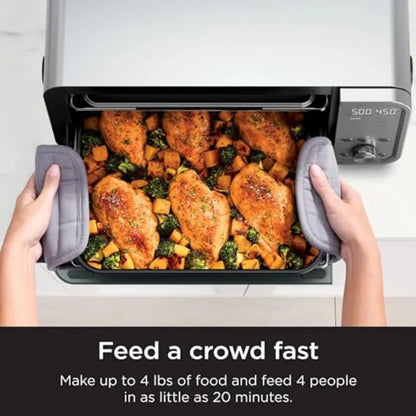 10-in-1 Digital Air Fry Oven – Extra Large Capacity, Flip-Up Design, Stainless Steel, Precise Temperature Control