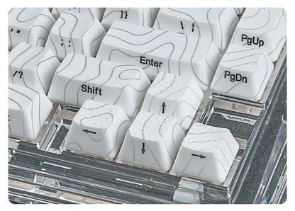 XVX Topographic Keycaps 118 Keys – OEM Profile, Shine-Through, IMD-Tech, Side Print