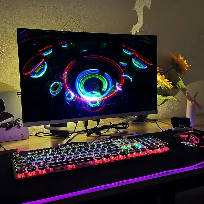 R.E.D. Shopping 24-inch all-in-one gaming PC with touch screen, Intel Core i7/i9, sleek black monoblock desktop computer